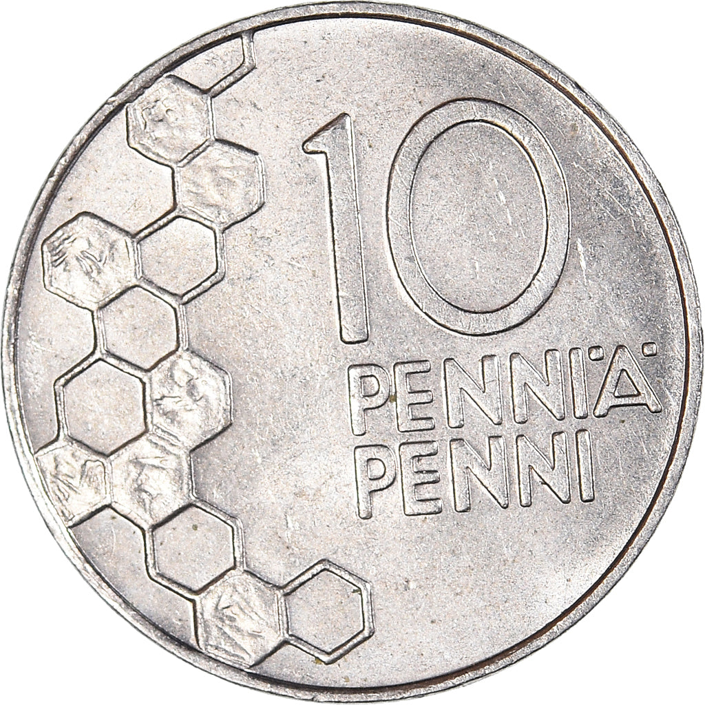 Coin, Finland, 10 Pennia, 1990