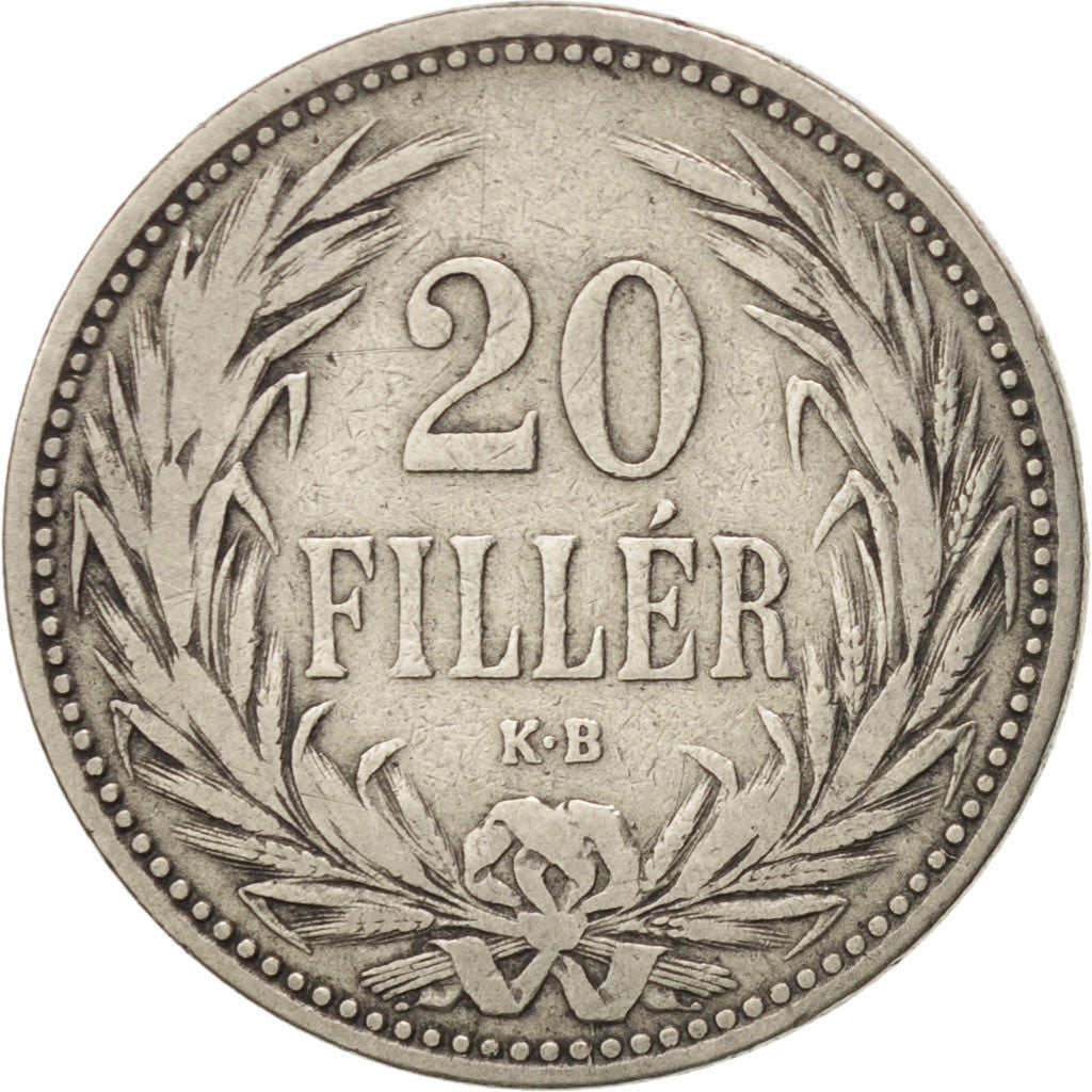 Hongrie, François Joseph, 20 Fillér 1893 Kremnitz, KM 483