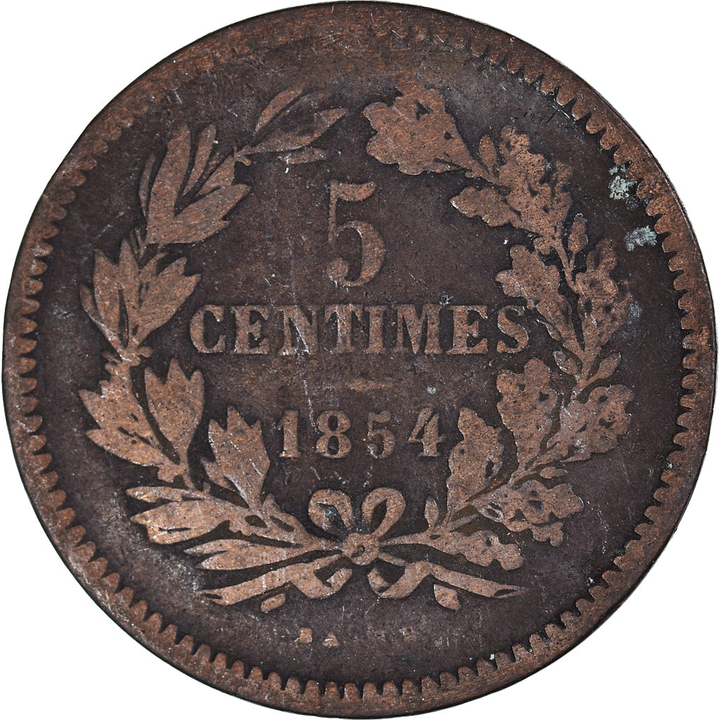 Coin, Luxembourg, 5 Centimes, 1854