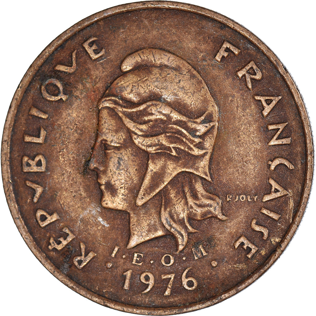 Moneta, Nuova Caledonia, 100 Francs, 1976