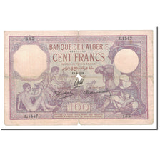 Banknote, Algeria, 100 Francs, 1938, 1938-09-13, KM:81b, VG(8-10)