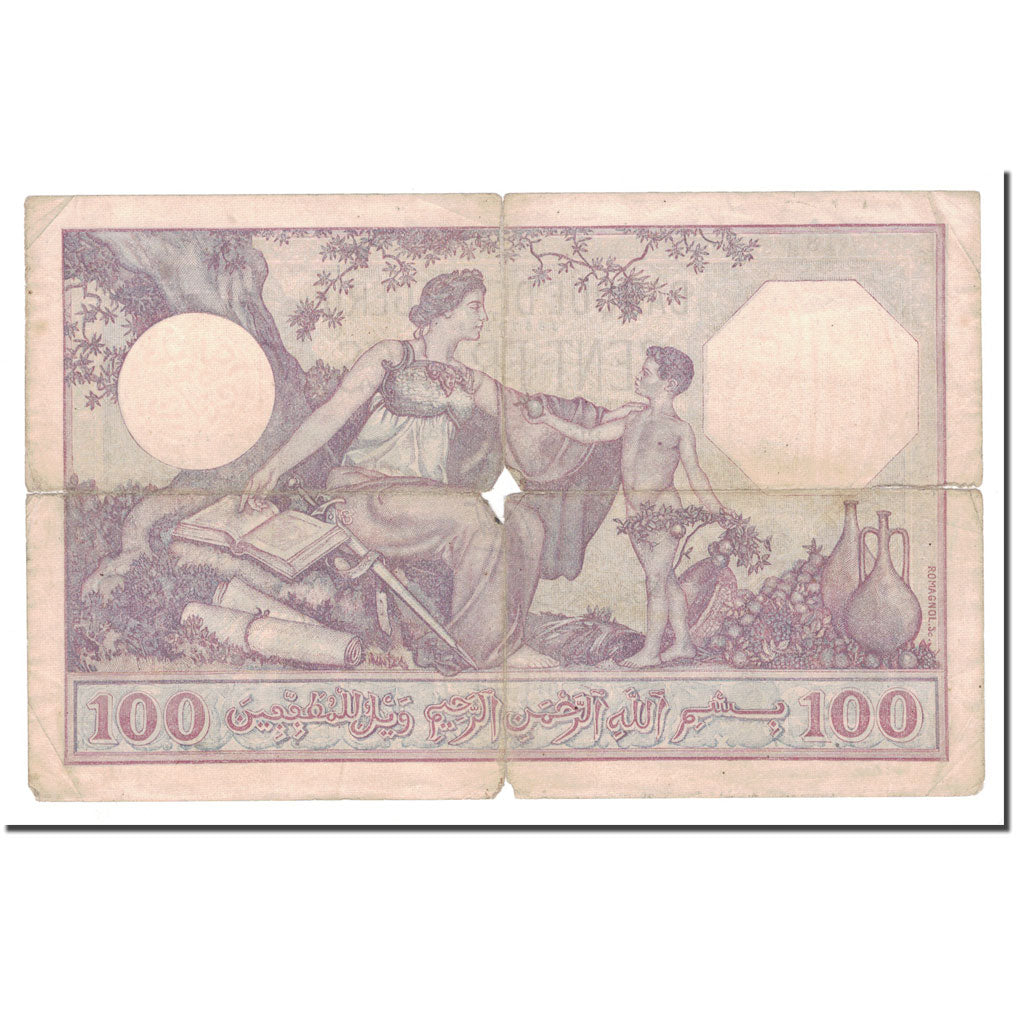 Banknote, Algeria, 100 Francs, 1938, 1938-09-13, KM:81b, VG(8-10)