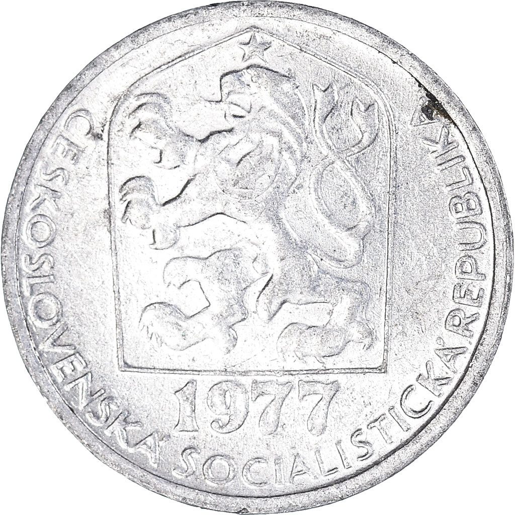 Coin, Czechoslovakia, 5 Haleru, 1977
