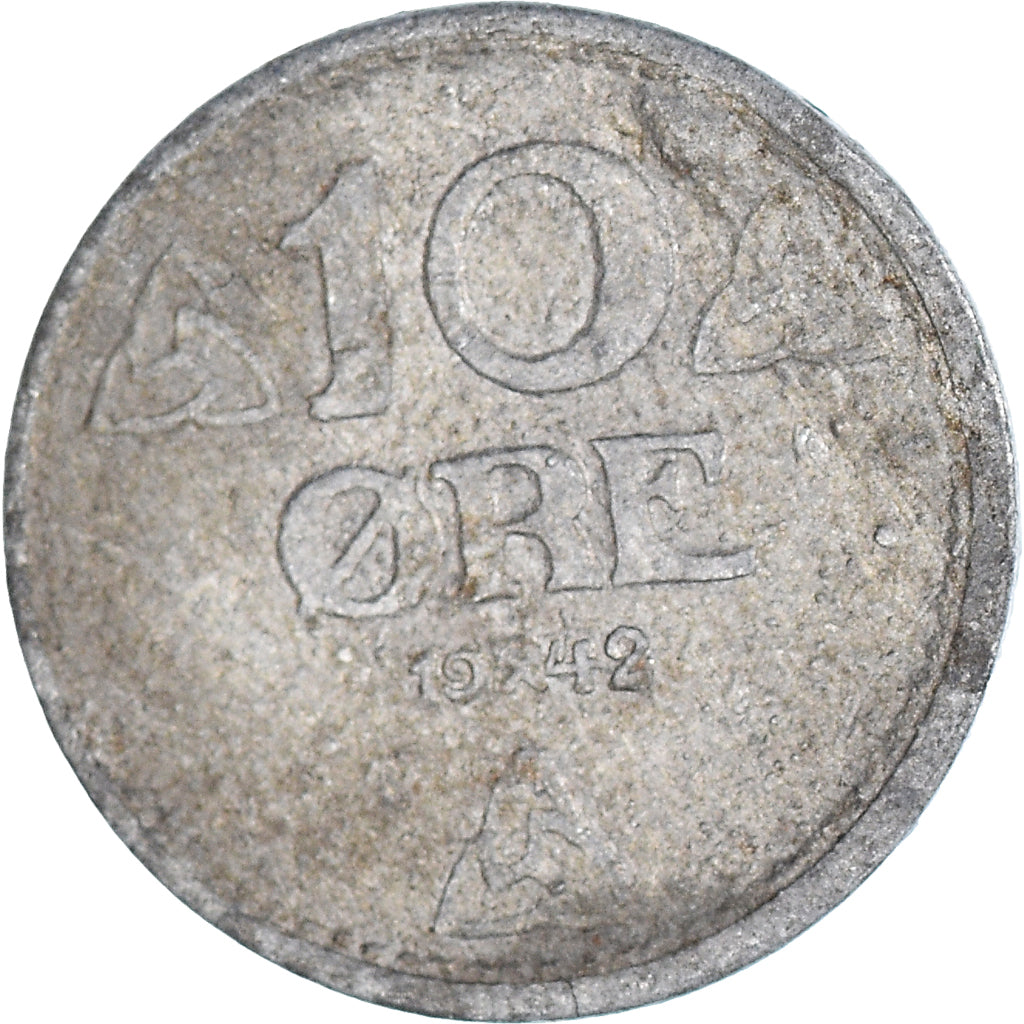 Moneda, Noruega, 10 Öre, 1942