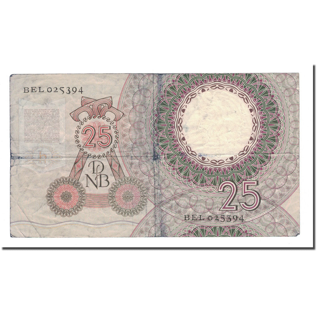 Banknote, Netherlands, 25 Gulden, 1955, 1955-04-10, KM:87, VF(20-25)