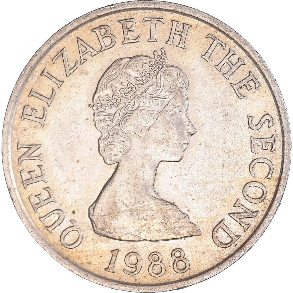 Moneda, Jersey, 10 Pence, 1988