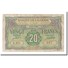 Banknote, Algeria, 20 Francs, 1948, 1948-06-04, KM:103, VF(20-25)