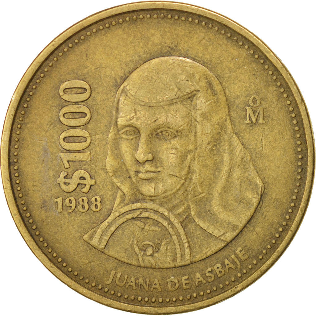 Mexique, République, 1000 Pesos Juana de Asbaje 1988, KM 536