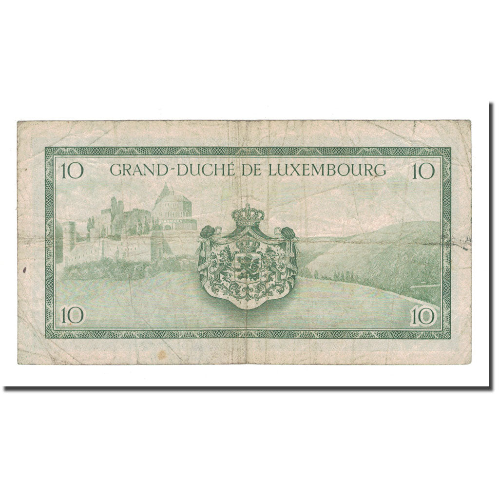 Banknote, Luxembourg, 10 Francs, Undated (1954), KM:48a, VF(20-25)