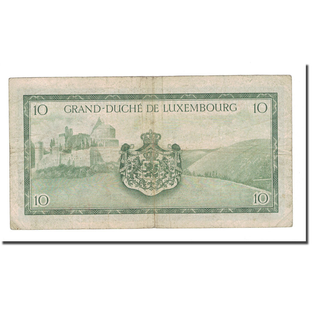 Banknote, Luxembourg, 10 Francs, Undated (1954), KM:48a, VF(20-25)