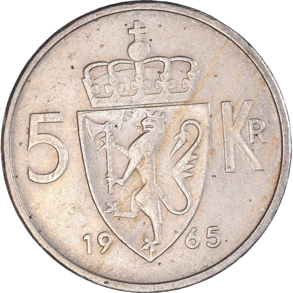 Moneta, Norwegia, 5 Kroner, 1965