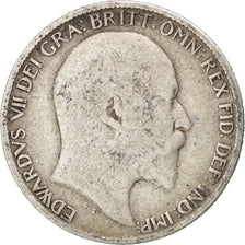GREAT BRITAIN, 6 Pence, 1907, KM #799, VF(20-25), Silver, 19.5, 2.70