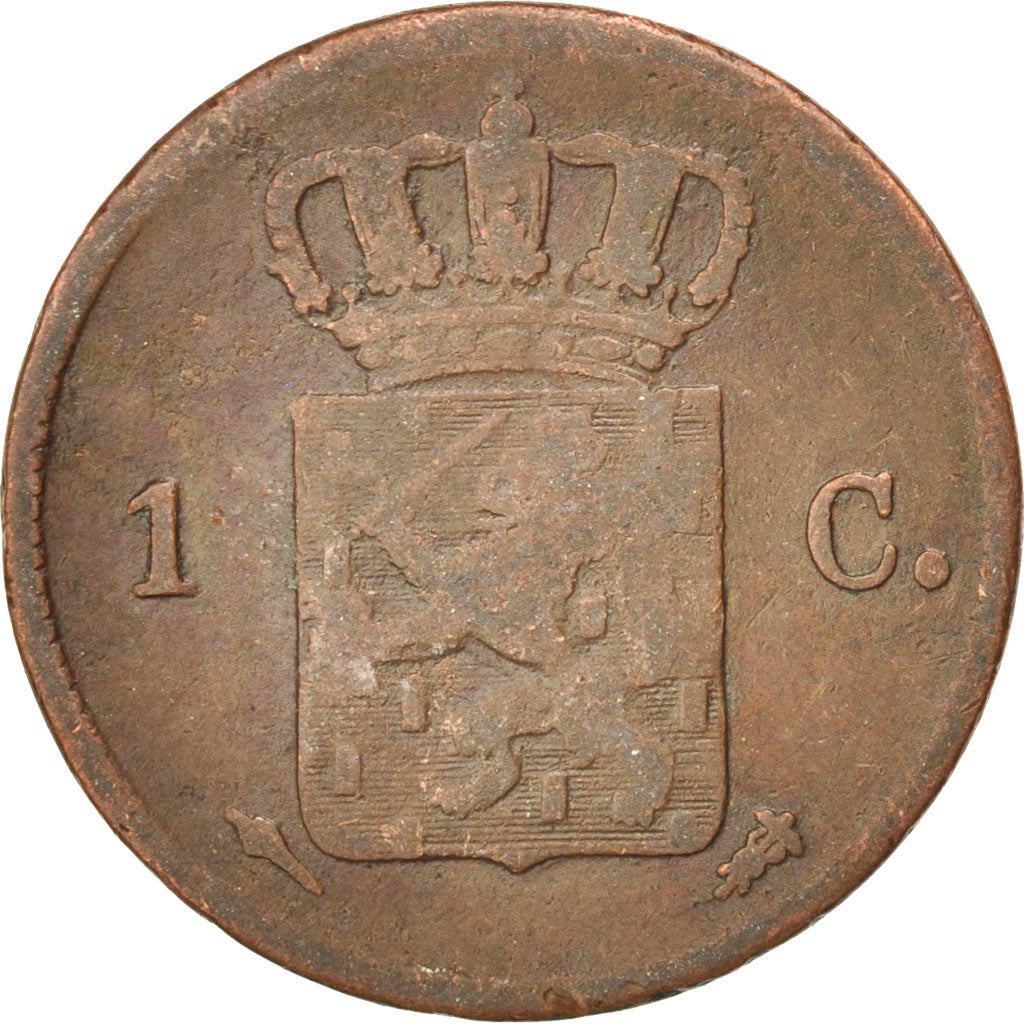NETHERLANDS, Cent, 1828, KM #47, VF(20-25), Copper, 22, 3.61