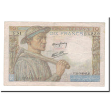 Francia, 10 Francs, 1943, 1943-03-25, MBC, Fayette:8.8, KM:99e