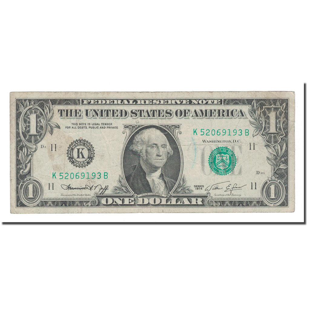 Banknote, United States, 1 Dollar, 1974, KM:455, VF(20-25)
