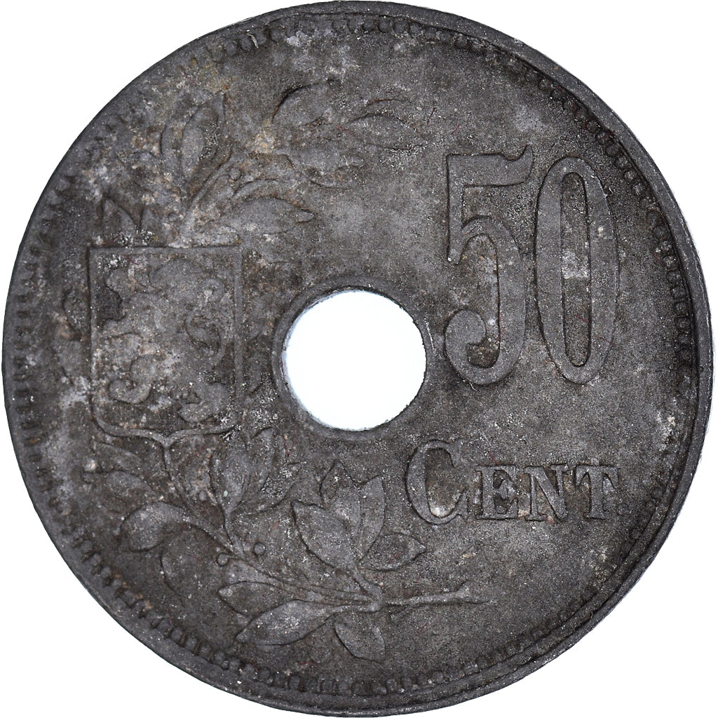 Coin, Belgium, 50 Centimes, 1918