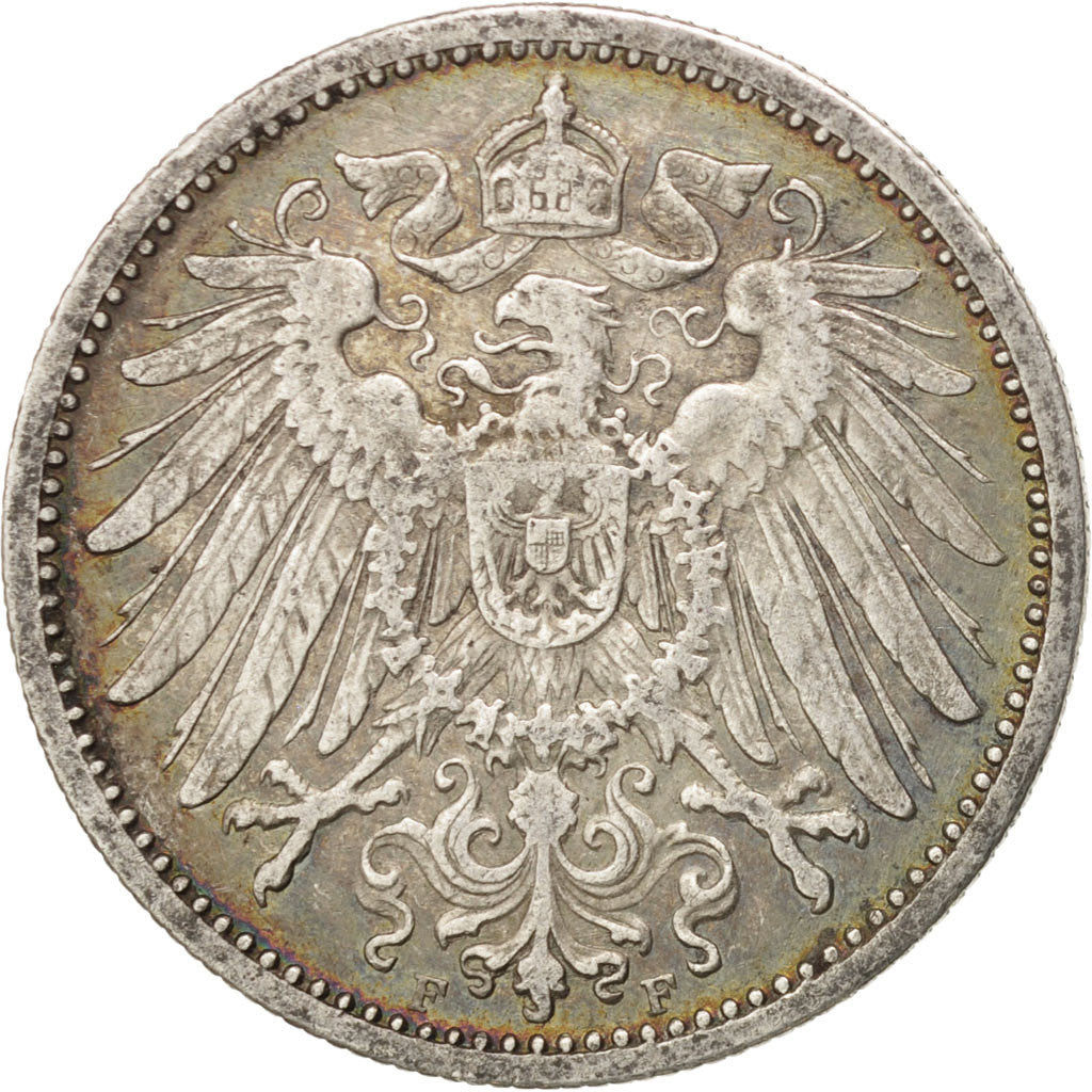Coin, GERMANY - EMPIRE, Wilhelm II, Mark, 1901, Stuttgart, EF(40-45), Silver
