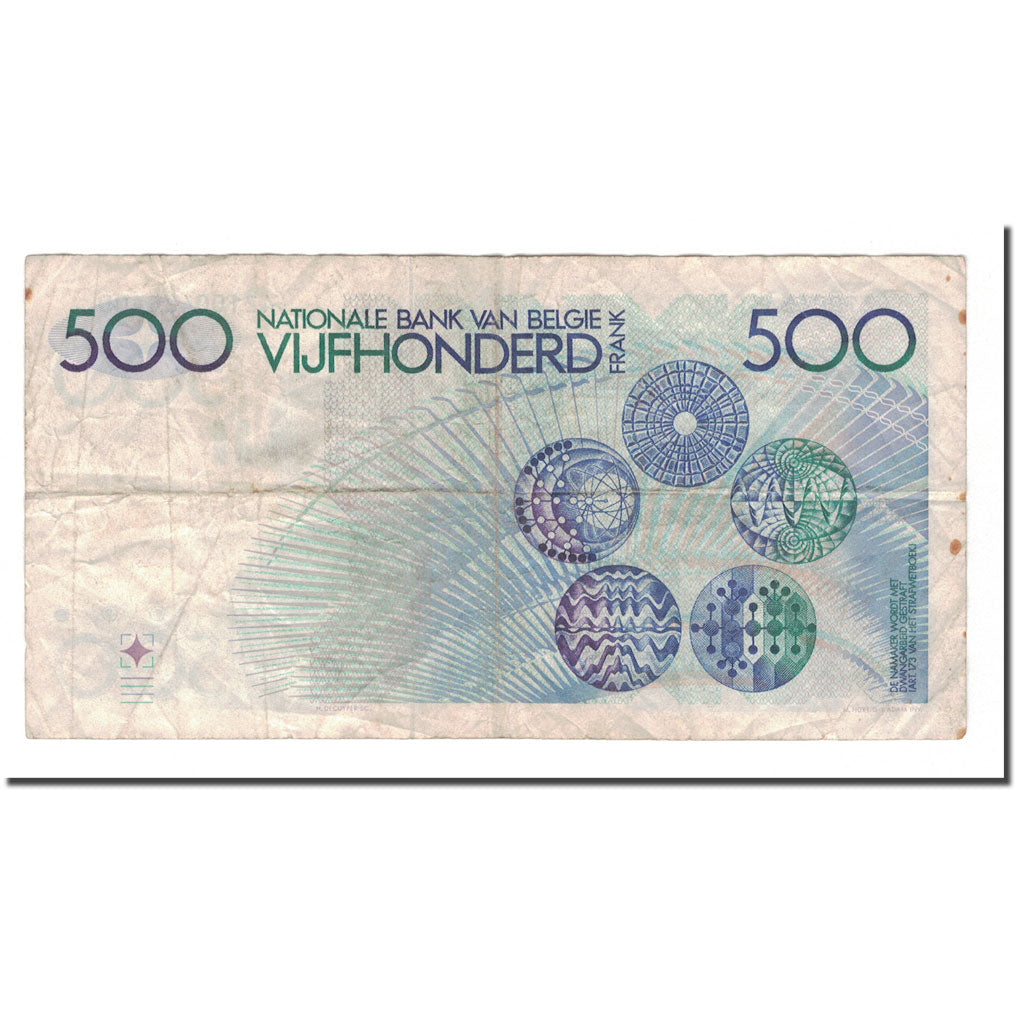 Banknote, Belgium, 500 Francs, KM:143a, VF(30-35)