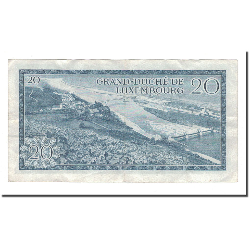 Banknote, Luxembourg, 20 Francs, 1966, 1966-03-07, KM:54a, EF(40-45)
