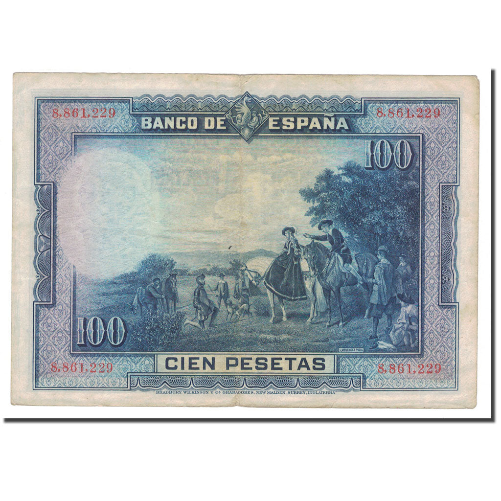 Banknote, Spain, 100 Pesetas, 1928, 1928-08-15, KM:76a, VF(30-35)