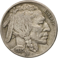 UNITED STATES, Buffalo Nickel, 5 Cents, 1935, U.S. Mint, KM #134, EF(40-45),...