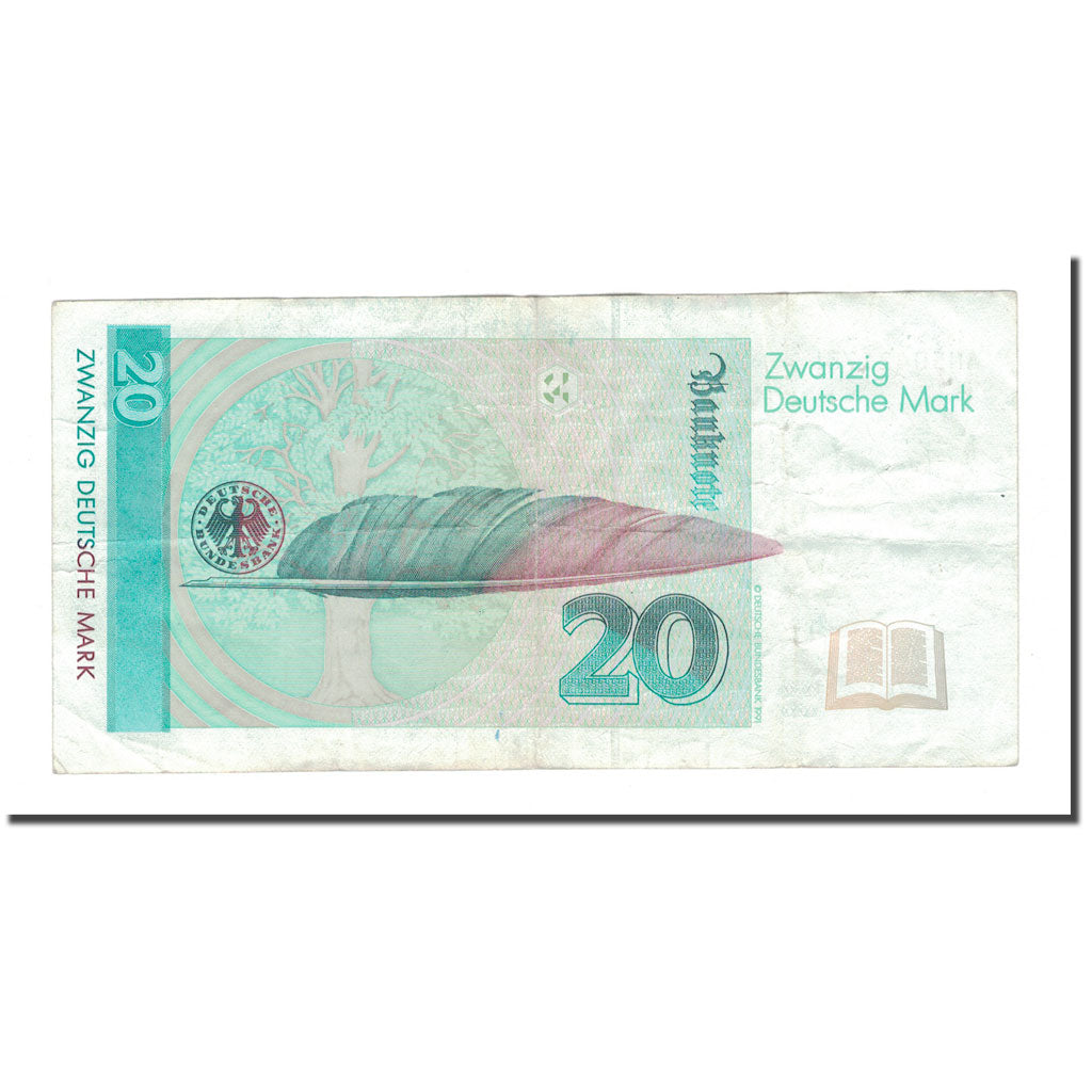 Geldschein, Bundesrepublik Deutschland, 20 Deutsche Mark, 1991, 1991-08-01
