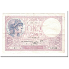 France, 5 Francs, 1939, 1939-08-03, EF(40-45), Fayette:4.4, KM:83