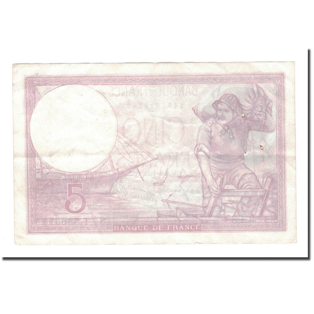 France, 5 Francs, 1939, 1939-08-03, EF(40-45), Fayette:4.4, KM:83
