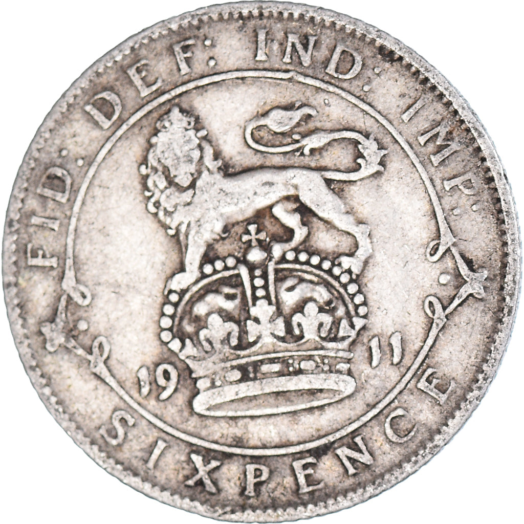 Munten, Groot Bretagne, 6 Pence, 1911
