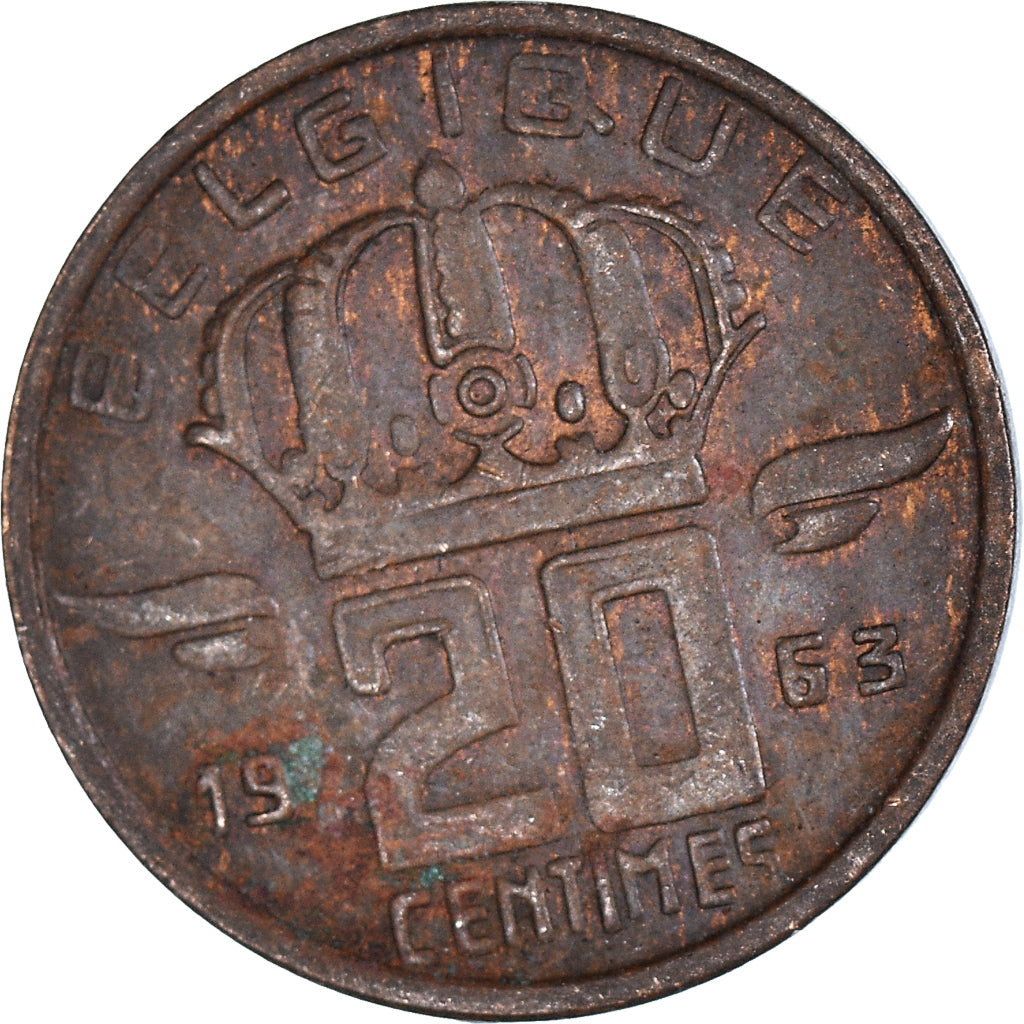 Munten, België, 20 Centimes, 1963