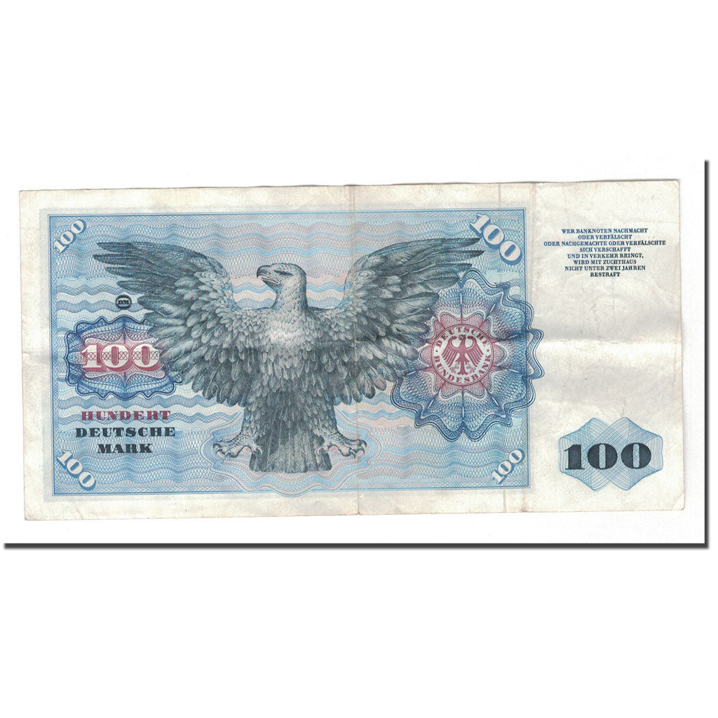 Banknote, GERMANY - FEDERAL REPUBLIC, 100 Deutsche Mark, 1960, 1960-01-02