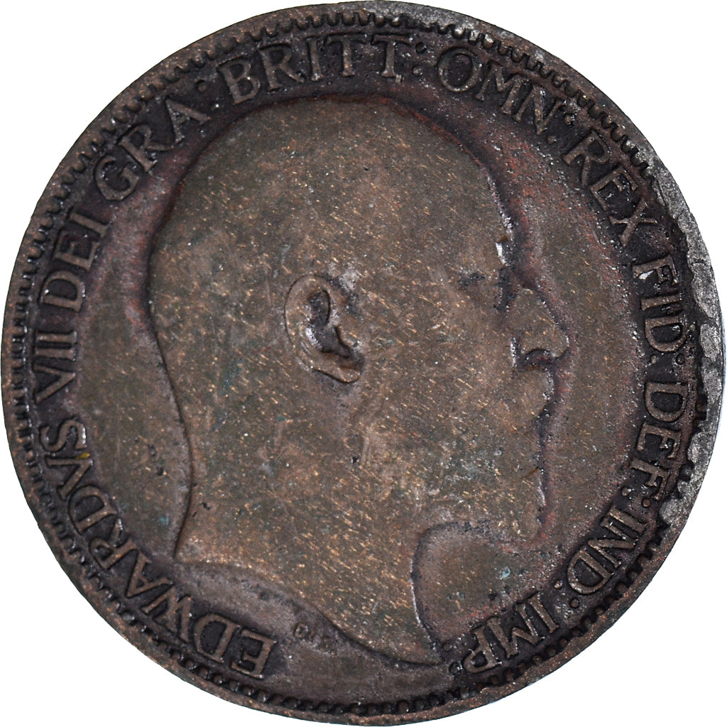 Munten, Groot Bretagne, Farthing, 1908