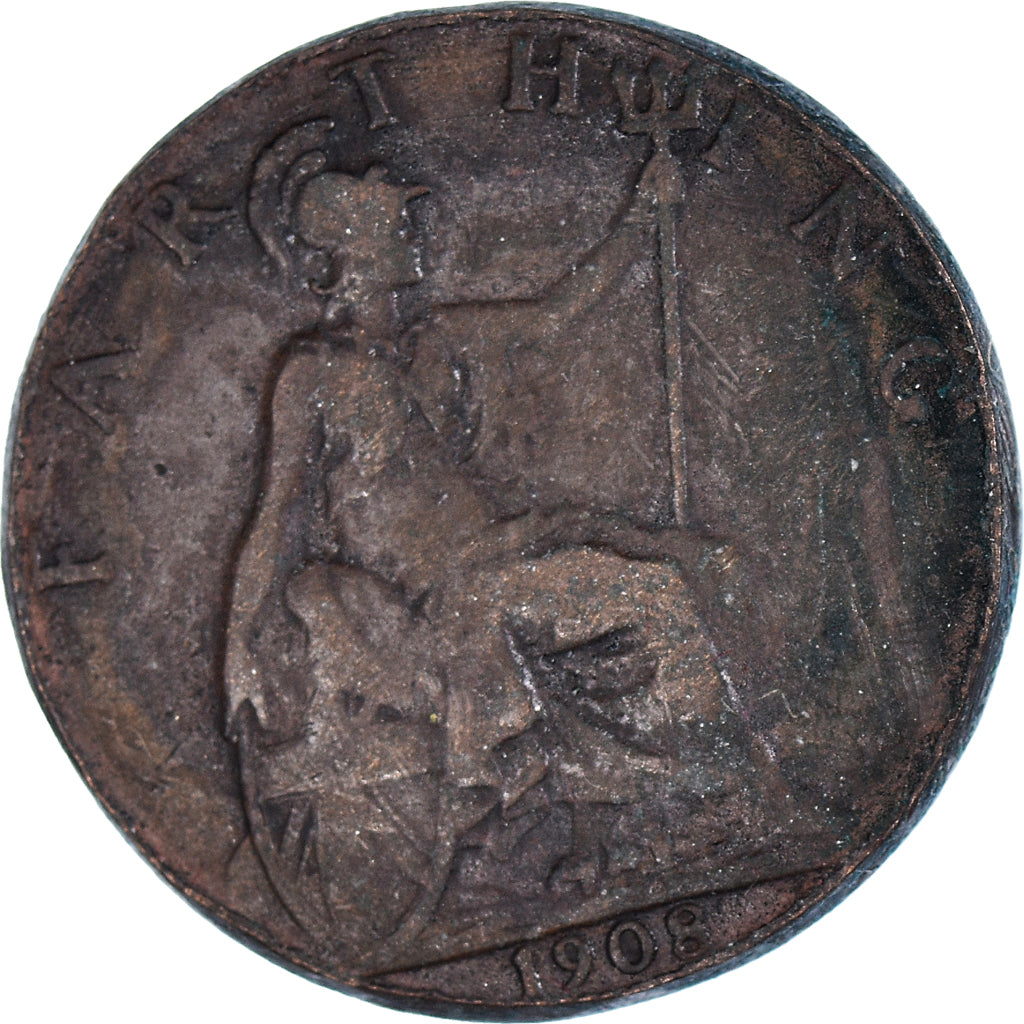 Munten, Groot Bretagne, Farthing, 1908