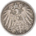 Monnaie, Empire allemand, 5 Pfennig, 1898