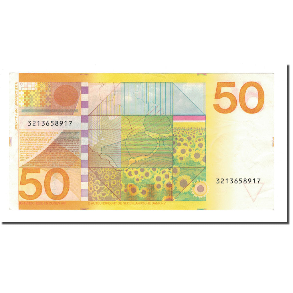 Banknote, Netherlands, 50 Gulden, 1982, 1982-01-04, KM:96, AU(50-53)