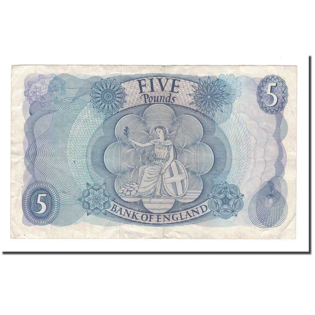 Banknote, Great Britain, 5 Pounds, KM:375b, EF(40-45)