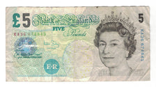 Banknote, Great Britain, 5 Pounds, KM:391c, VF(20-25)