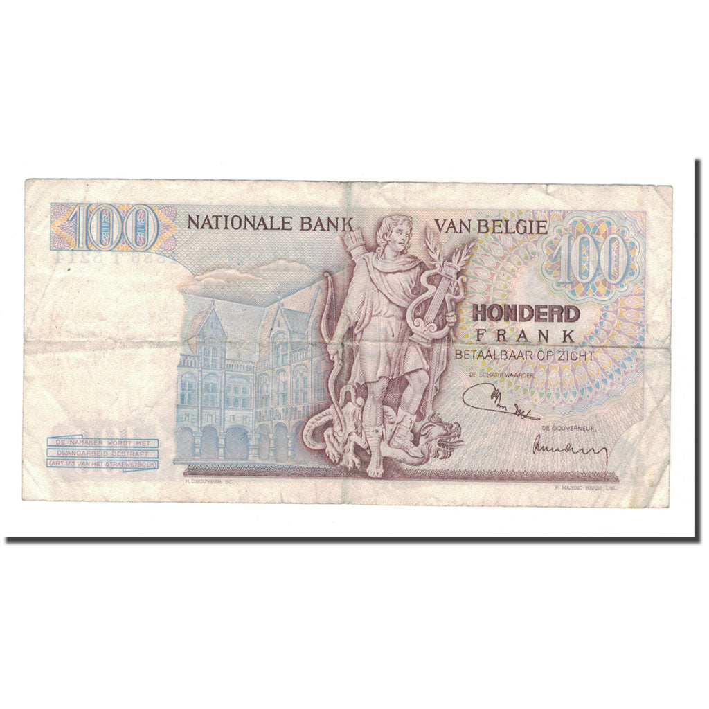 Banknote, Belgium, 100 Francs, 1972, 1972-05-17, KM:134b, VF(30-35)