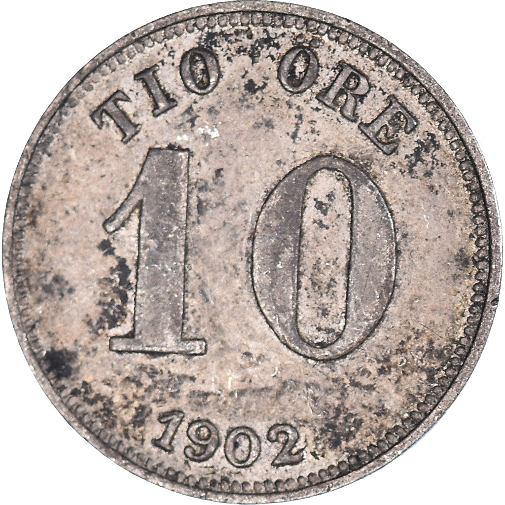Monnaie, Suède, 10 Öre, 1902