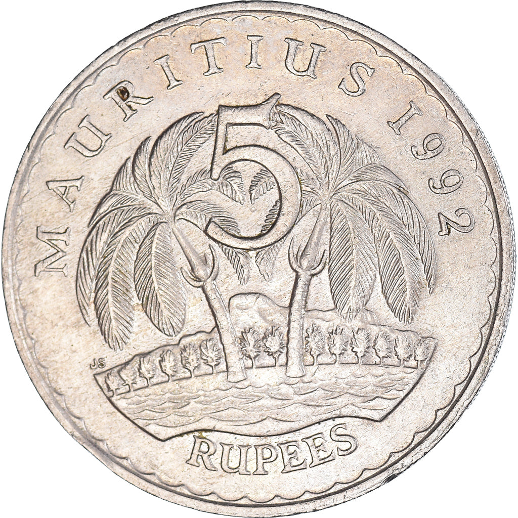 Moneta, Mauritius, Rupee, 1992