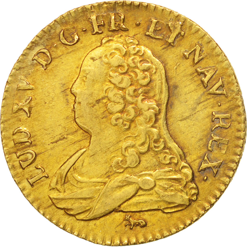 Francia, Louis XV, Louis d'or aux lunettes, Louis d'Or, 1726, Paris, BB+, Oro...