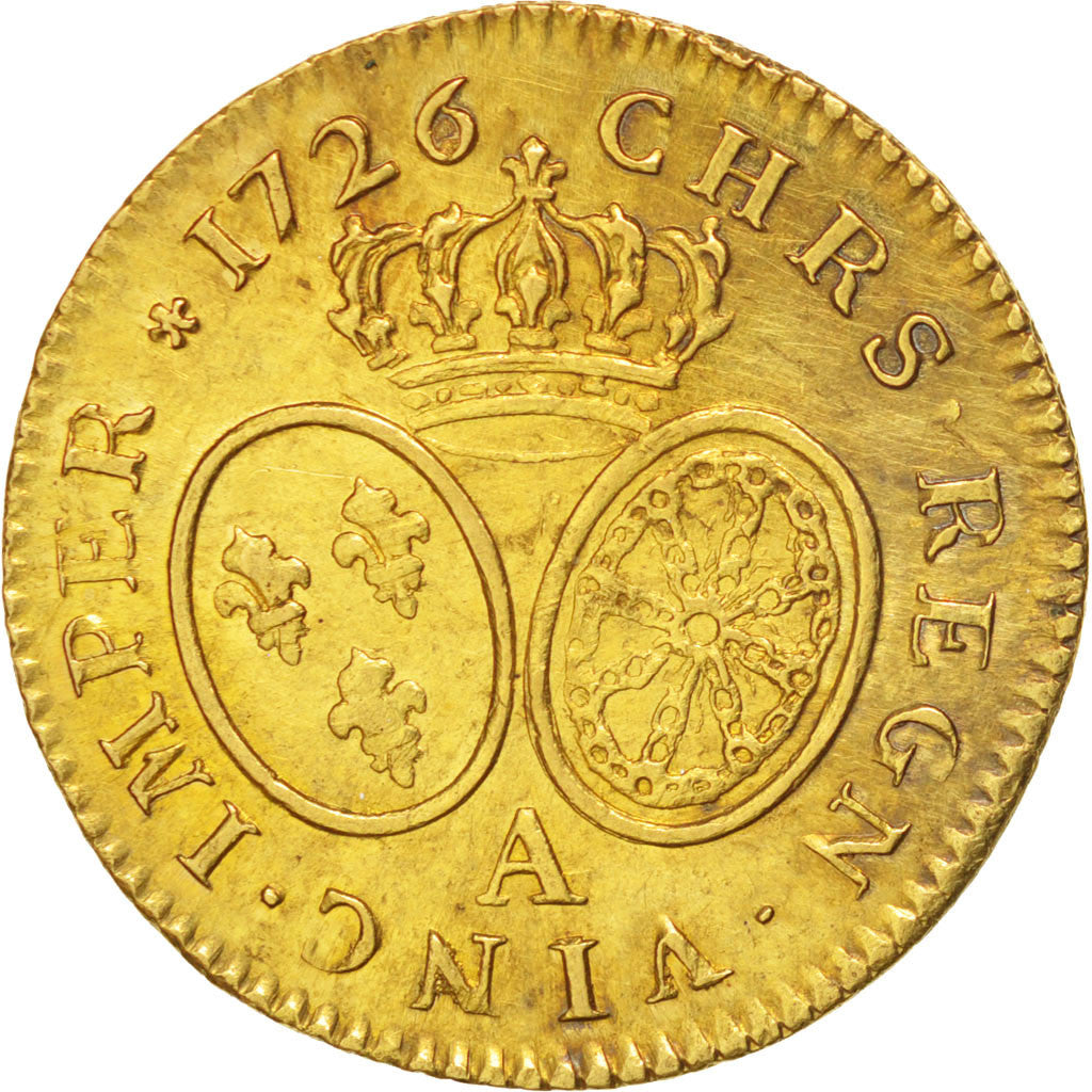 Francia, Louis XV, Louis d'or aux lunettes, Louis d'Or, 1726, Paris, BB+, Oro...