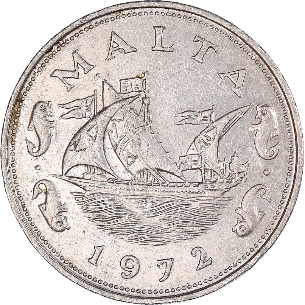Coin, Malta, 10 Cents, 1972