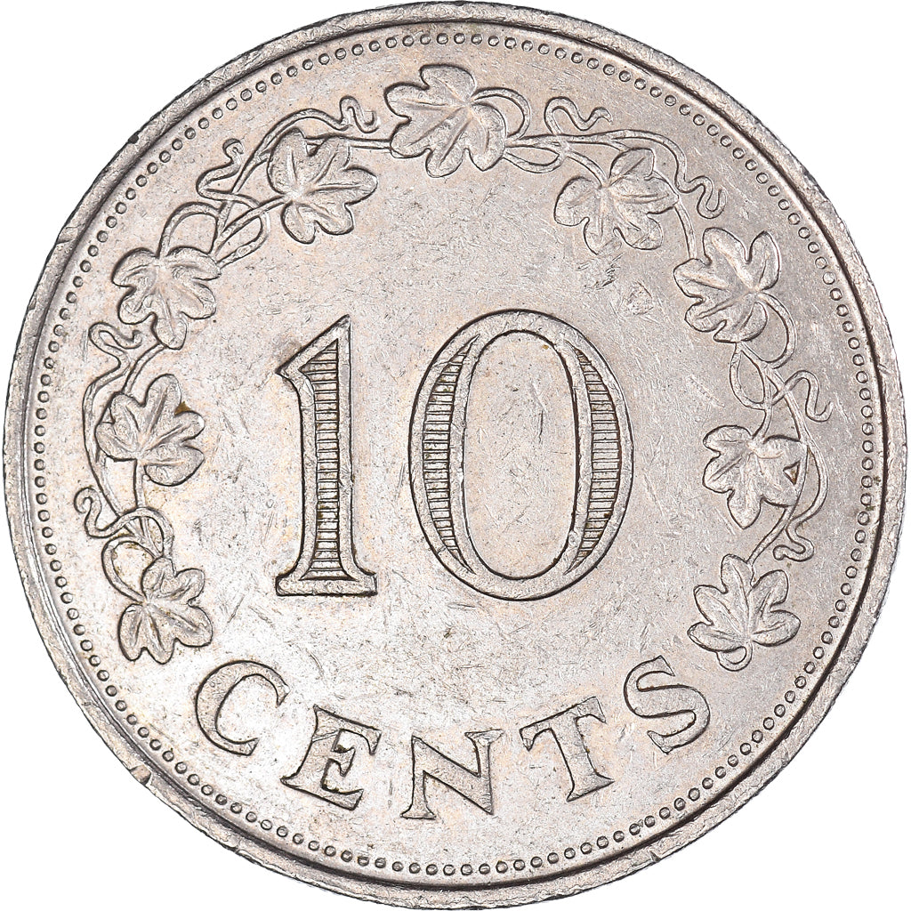 Coin, Malta, 10 Cents, 1972