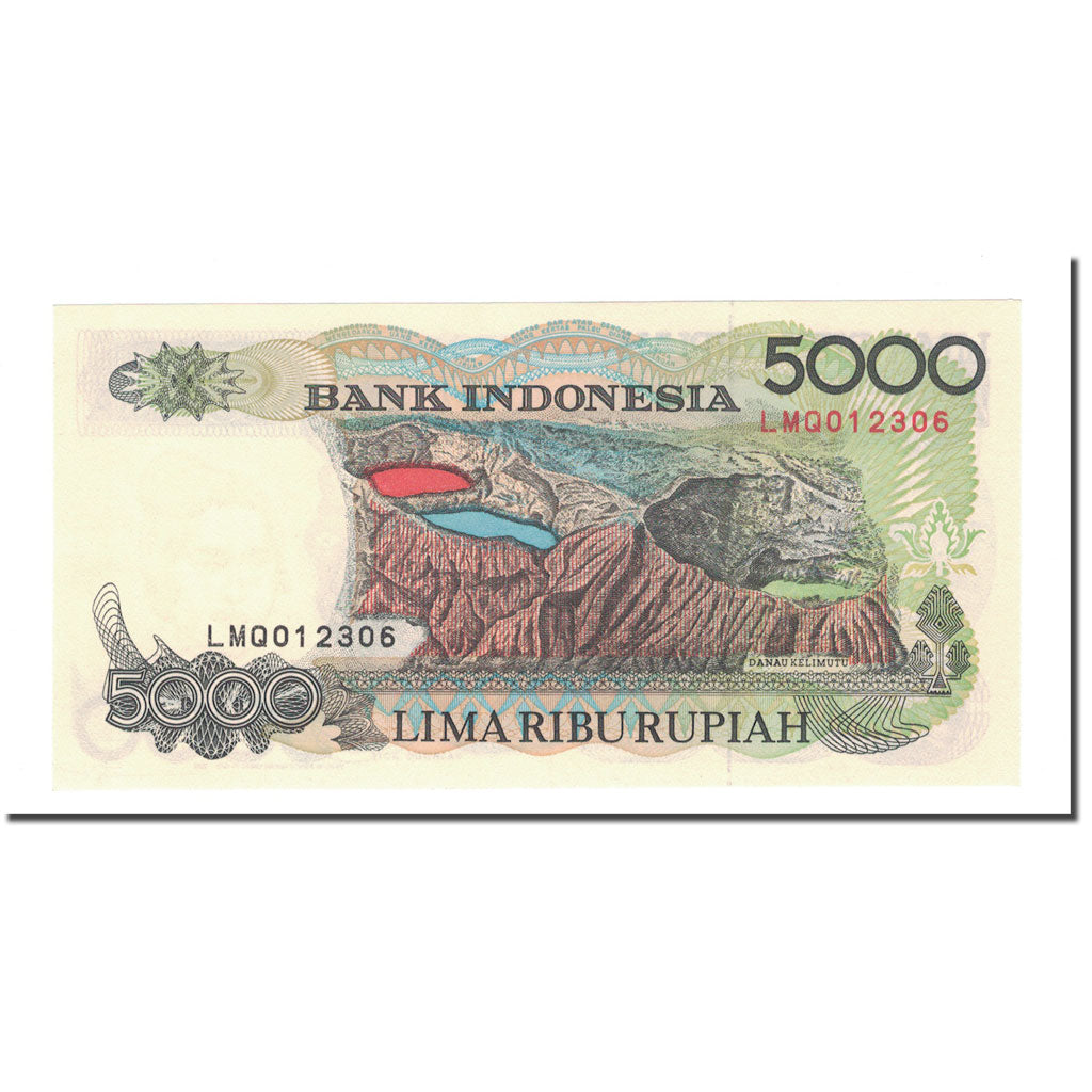 Banknote, Indonesia, 5000 Rupiah, 1992, KM:130a, UNC(65-70)