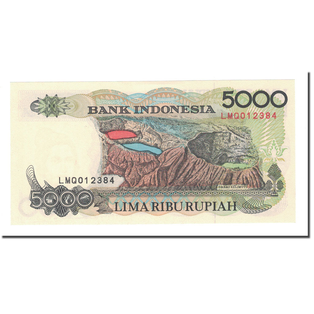 Banknote, Indonesia, 5000 Rupiah, 1992, KM:130a, UNC(65-70)