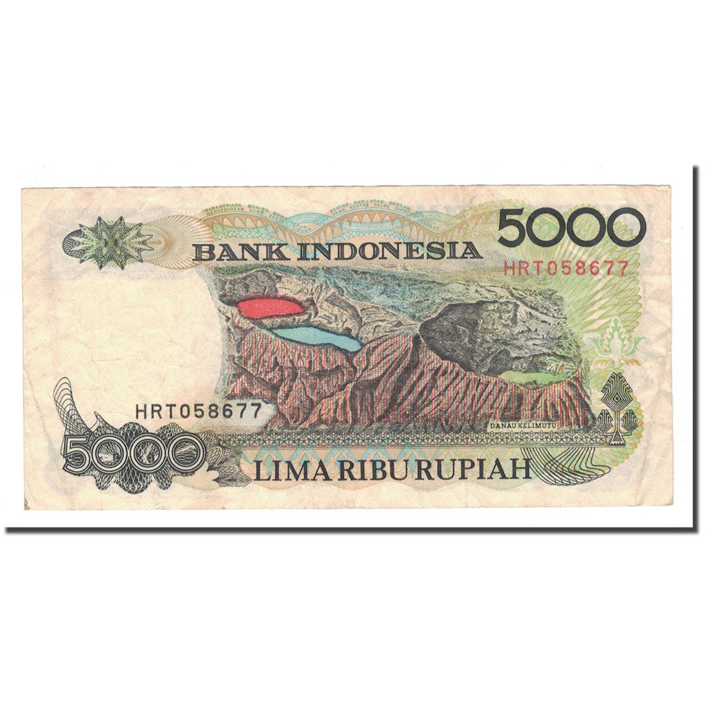 Biljet, Indonesië, 5000 Rupiah, 1992, KM:130a, TB+
