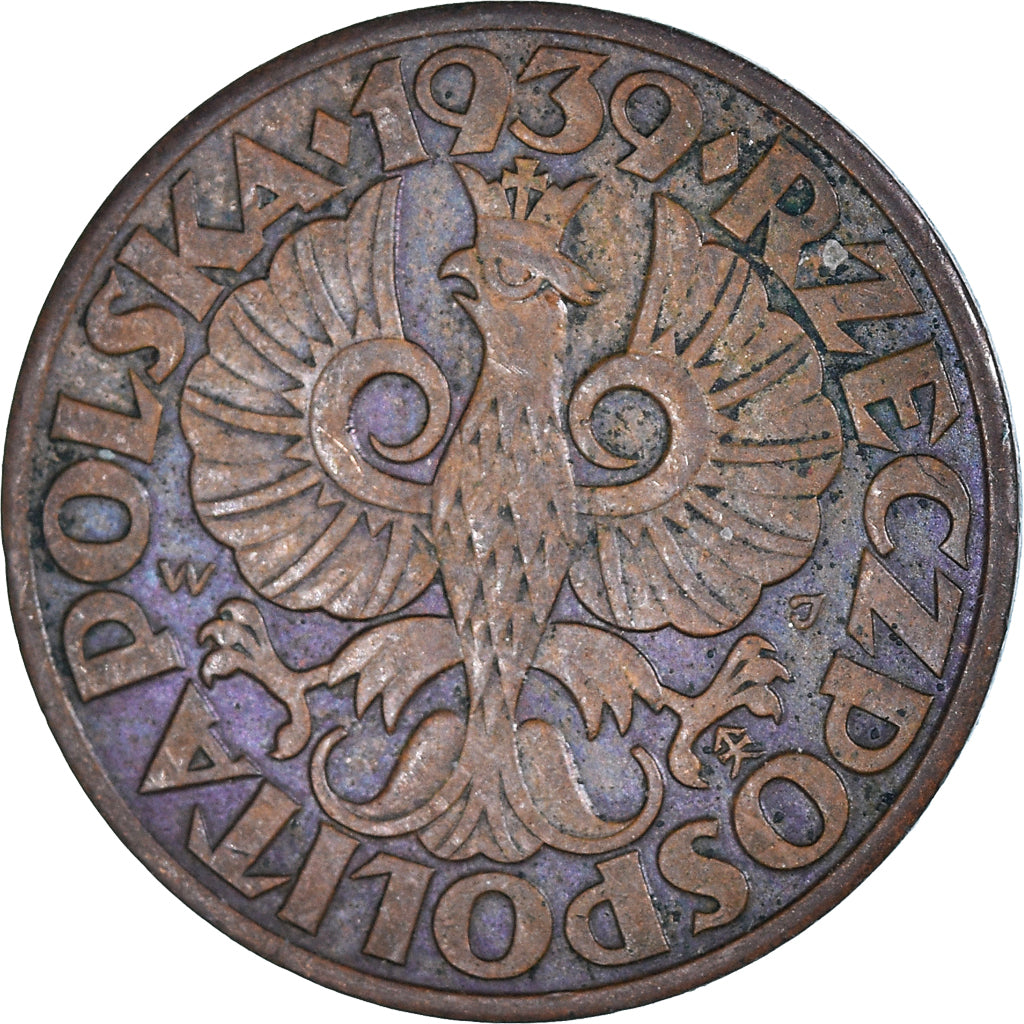 Munten, Polen, 5 Groszy, 1939