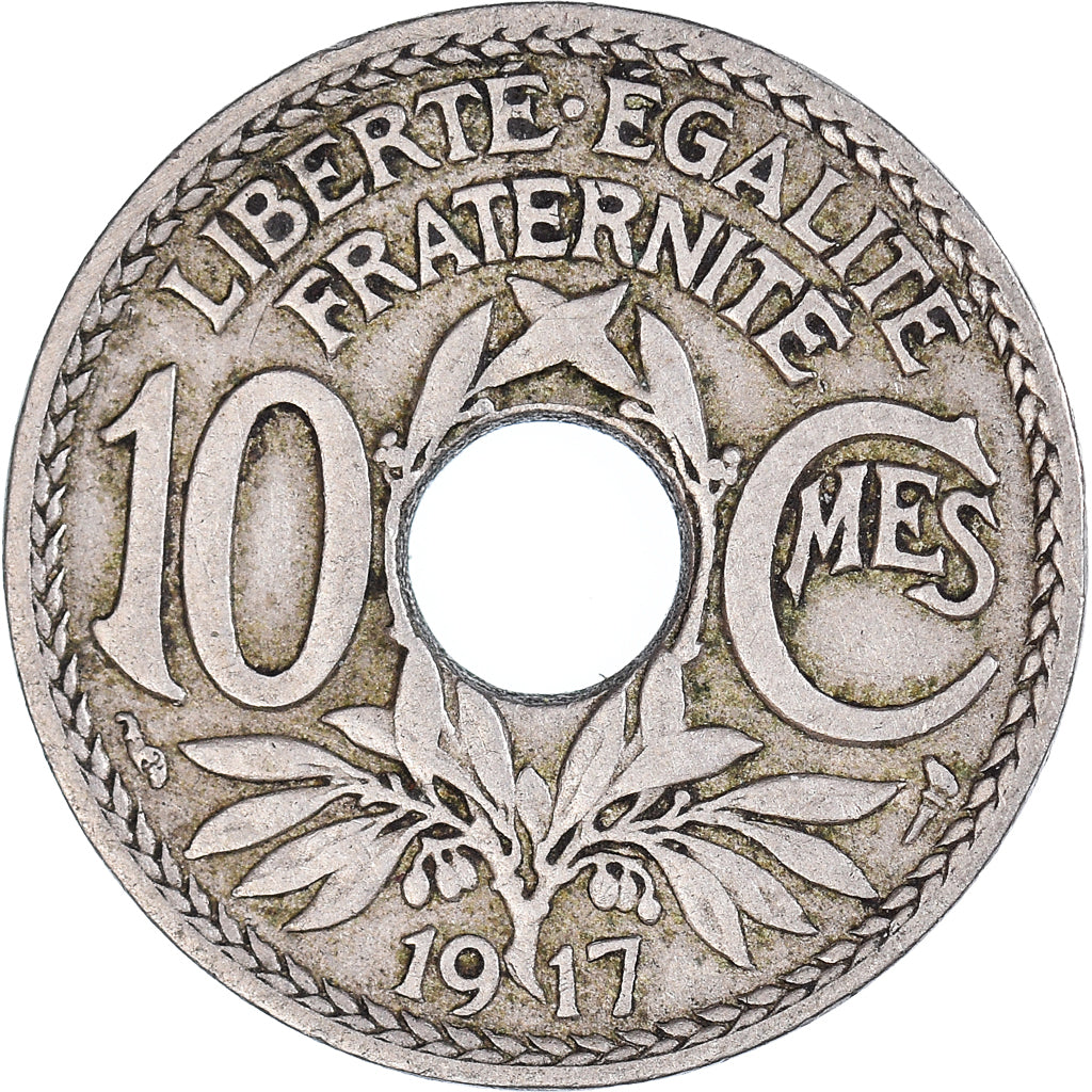 Munten, Frankrijk, 10 Centimes, 1917