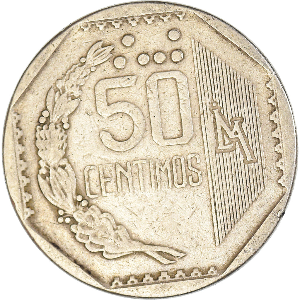 Moneta, Peru, 50 Centimos, 1993